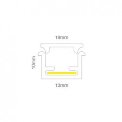 PERFIL DE PVC PARA EMBUTIR BLANCO X 2MTS