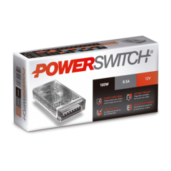 FUENTE POWERSWITCH 12V 8A GAB METALICO IP20