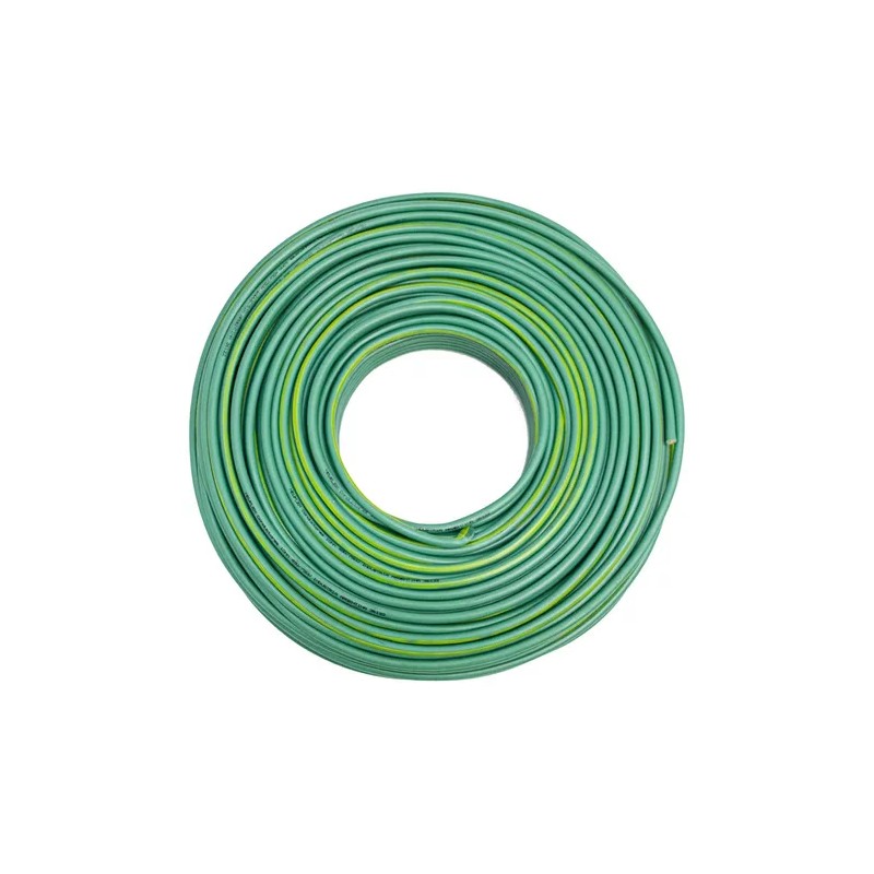 Cable unipolar 1.5mm2 normalizado IRAM verde-amarillo x 100mts - Wentick