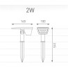 Estaca LED solar 2w luz fria 6500K - MACROLED