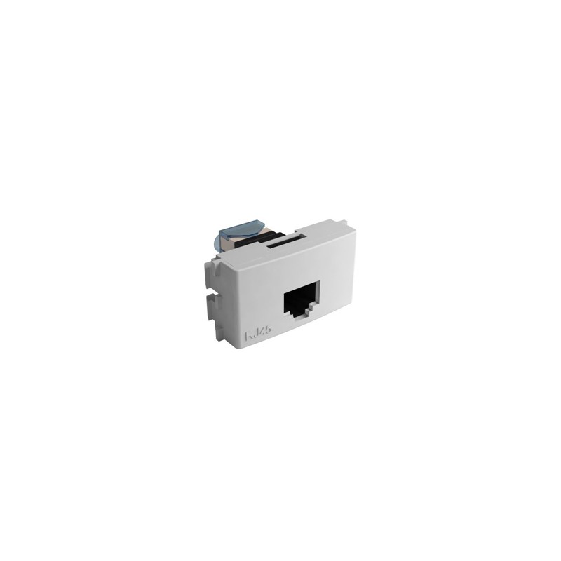 Modulo toma para redes de datos RJ45 Cat. 6A blanco - Teclastar