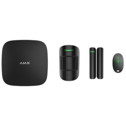 Starter kit negro AJAX con cámaras (Hub 2 plus