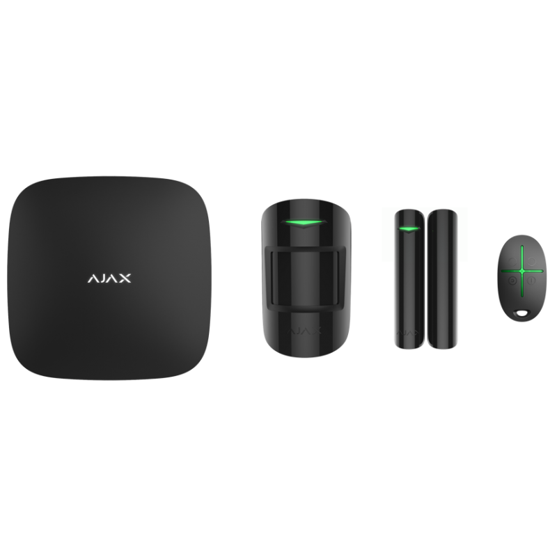 Starter kit negro AJAX con cámaras (Hub 2 plus