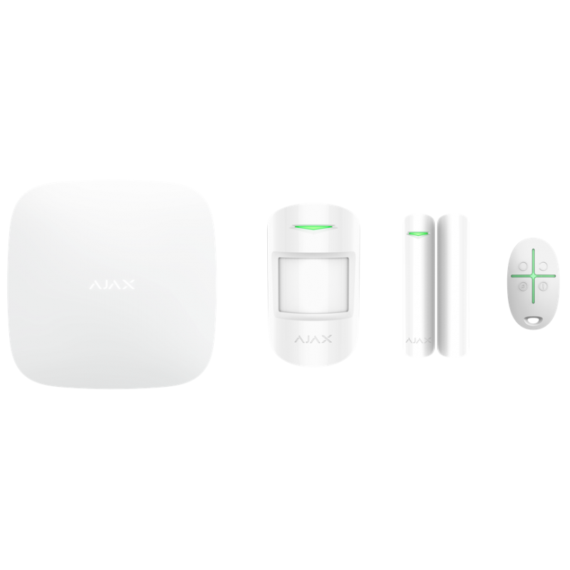 Starter kit blanco AJAX con cámaras (Hub 2 plus