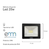 Reflector led 20w luz fria 6500k IP65 - KING