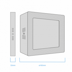 PANEL PLAFON CUADRADO MACROLED 12W AC85-265V CALIDO 3000K