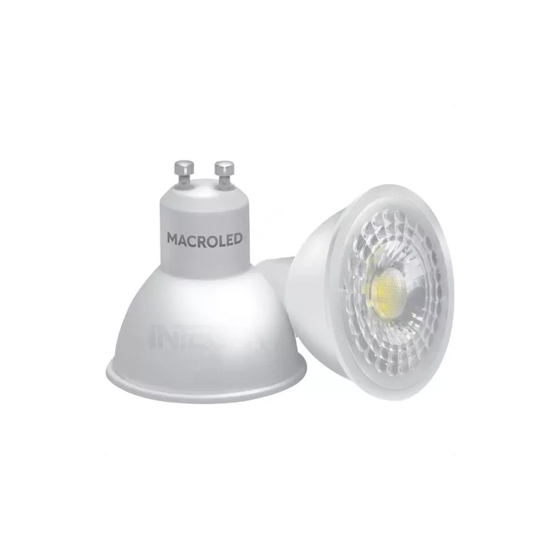 Lampara dicro eco 7w luz calida 2700k GU10 angulo de luz 38° - Macroled